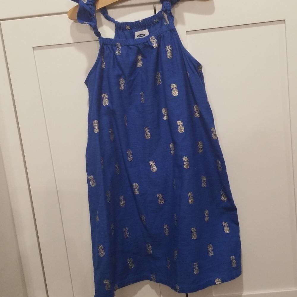 Girls Old NAVY Pineapple TANK Dress SIZE 6-7 SMALL